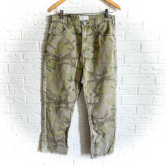 One Teaspoon Women’s Bandits High-Rise Cropped Boyfriend Jeans in Camo Size 26 - Picture 3 of 8